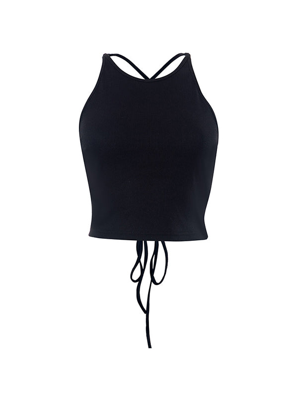 BACKLESS STRAPPY TOP - SEXY TANK WITH FLATTERING FIT