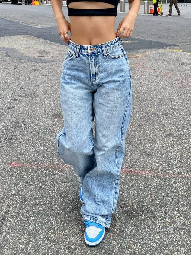 BAGGY ACID-WASH JEANS Y2K BOYFRIEND FIT