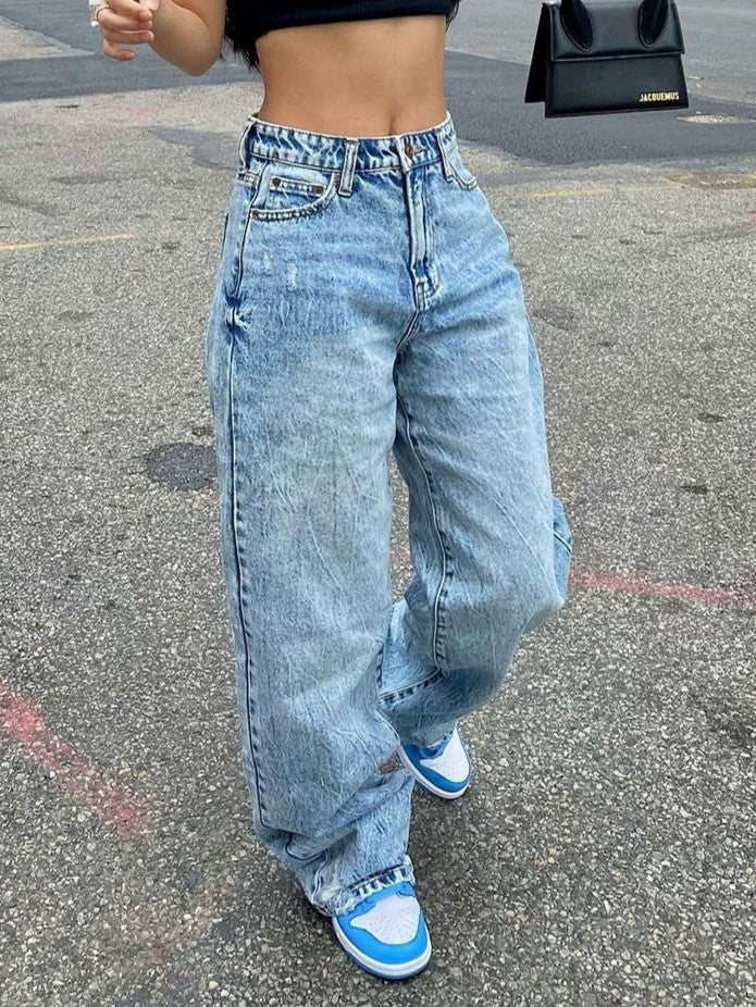 BAGGY ACID-WASH JEANS Y2K BOYFRIEND FIT
