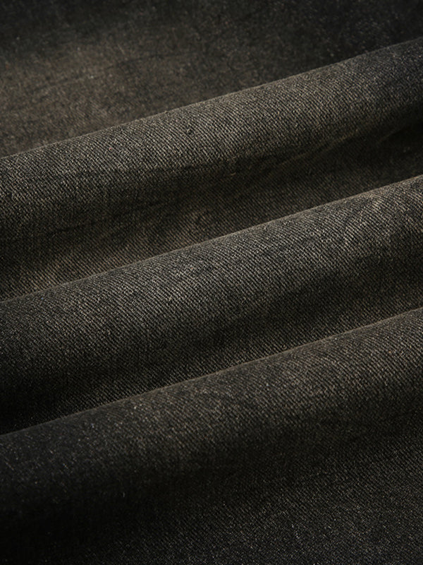 BAGGY BLACK JEANS WITH UNIQUE TEXTURED WASH