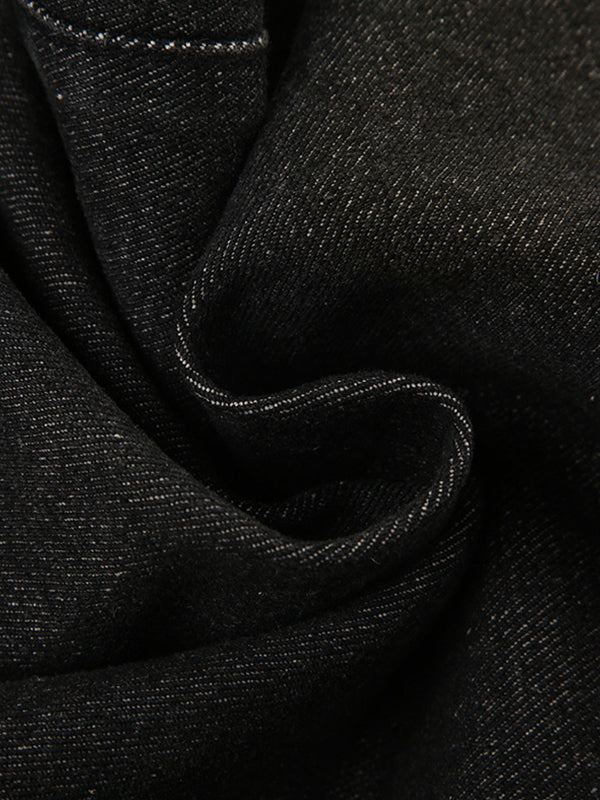 BAGGY BLACK JEANS WITH UNIQUE TEXTURED WASH