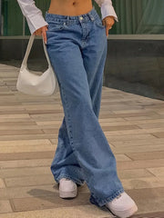 BAGGY BLUE JEANS WITH VERSATILE COTTON BLEND FOR EVERYDAY WEAR