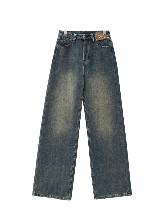 BAGGY BOYFRIEND JEANS IN FADED DENIM FOR A RELAXED FIT