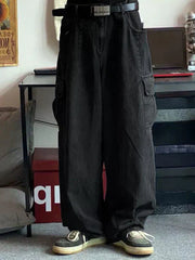 BAGGY CARGO PANTS WITH VINTAGE-INSPIRED STRAIGHT FIT AND CARGO POCKETS