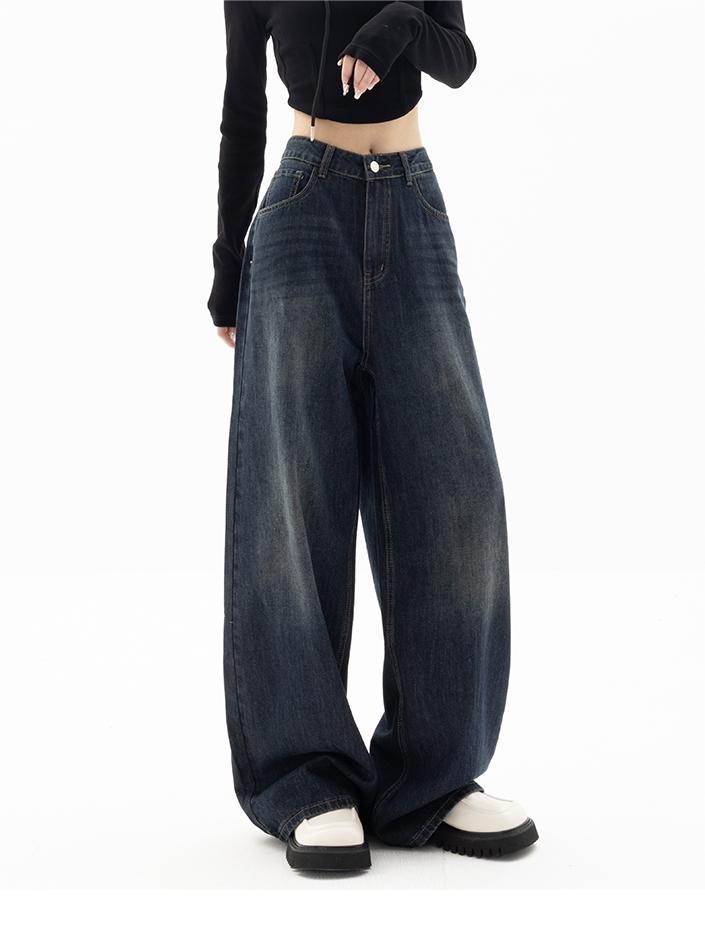 BAGGY DARK WASH JEANS BLUE BOYFRIEND JEANS