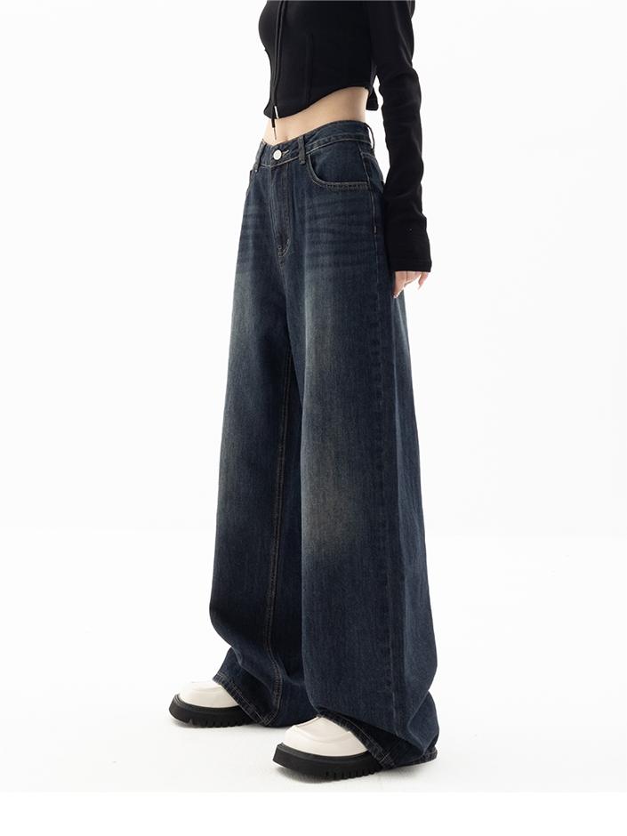 BAGGY DARK WASH JEANS BLUE BOYFRIEND JEANS