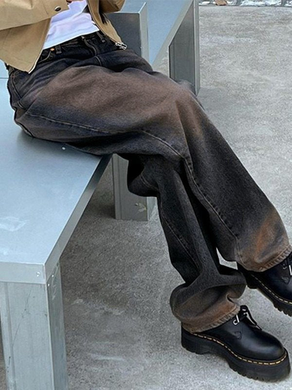 BAGGY JEANS FADED WASH DARK