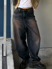 BAGGY JEANS FADED WASH DARK