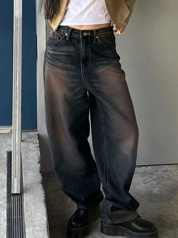 BAGGY JEANS FADED WASH DARK