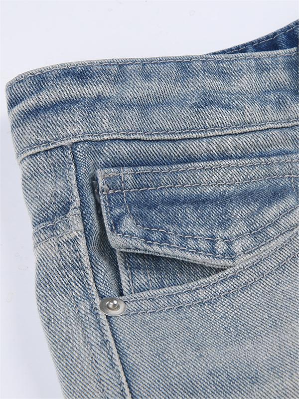 BAGGY STAR-CUTOUT JEANS WITH FRAYED STARS IN LOOSE FIT STYLE