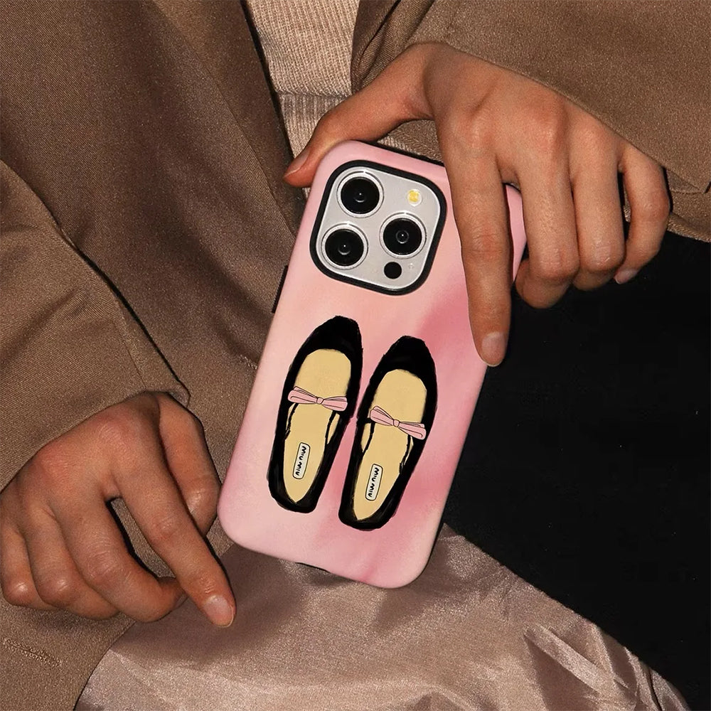 BALLERINA CORE IPHONE CASE PINK BALLET FLATS DESIGN