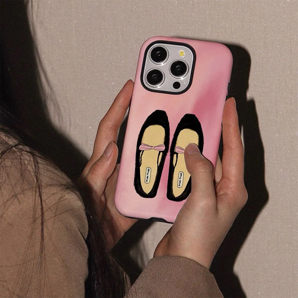 BALLERINA CORE IPHONE CASE PINK BALLET FLATS DESIGN