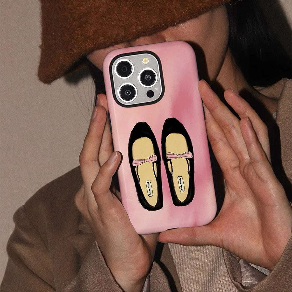 BALLERINA CORE IPHONE CASE PINK BALLET FLATS DESIGN