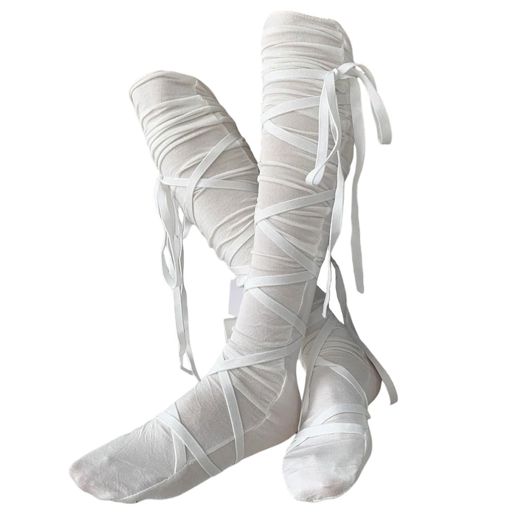 BALLET LEG WRAPS BALLETCORE TIE KNEE HIGH SOCKS