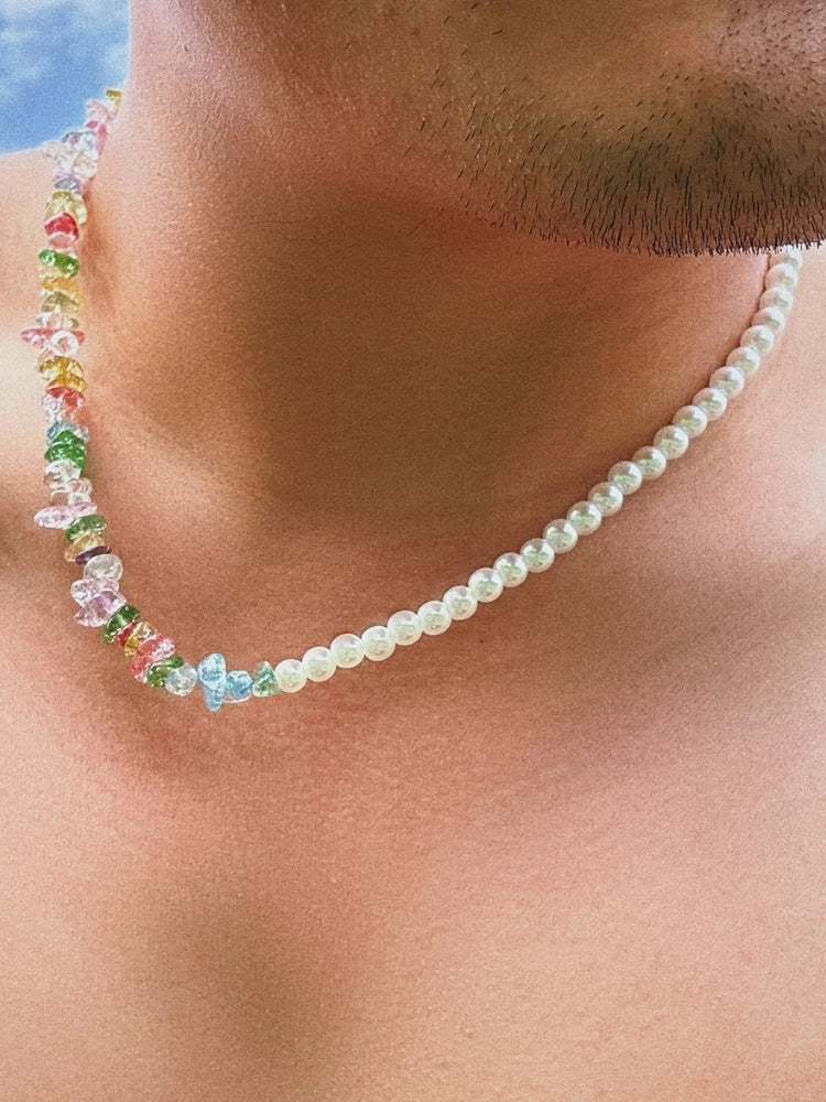 BEADED NECKLACE WITH COLORFUL STONES FOR VIBRANT ACCESSORY COLLECTION