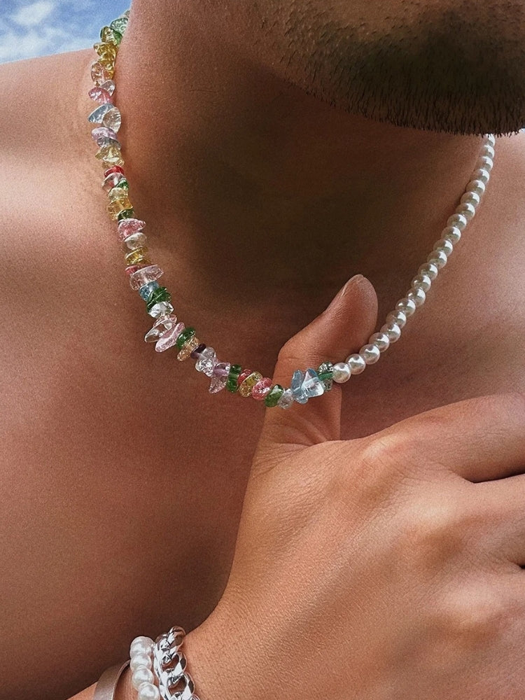 BEADED NECKLACE WITH COLORFUL STONES FOR VIBRANT ACCESSORY COLLECTION