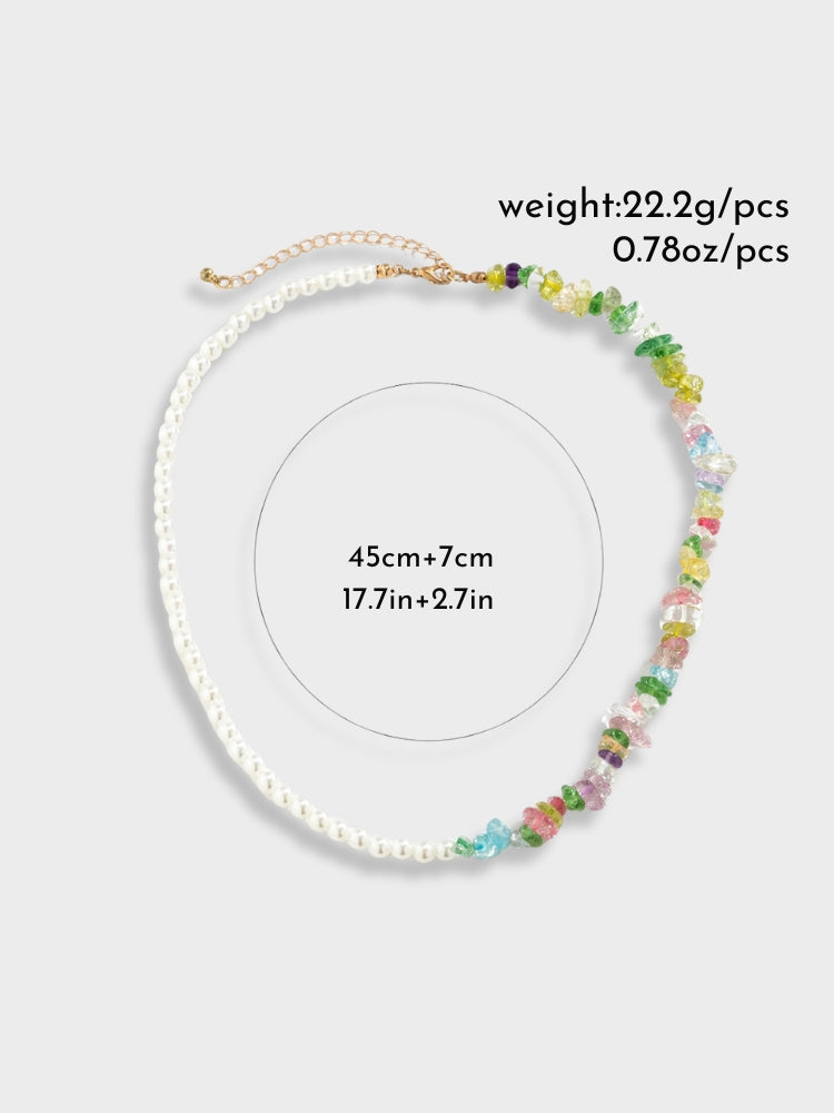 BEADED NECKLACE WITH COLORFUL STONES FOR VIBRANT ACCESSORY COLLECTION