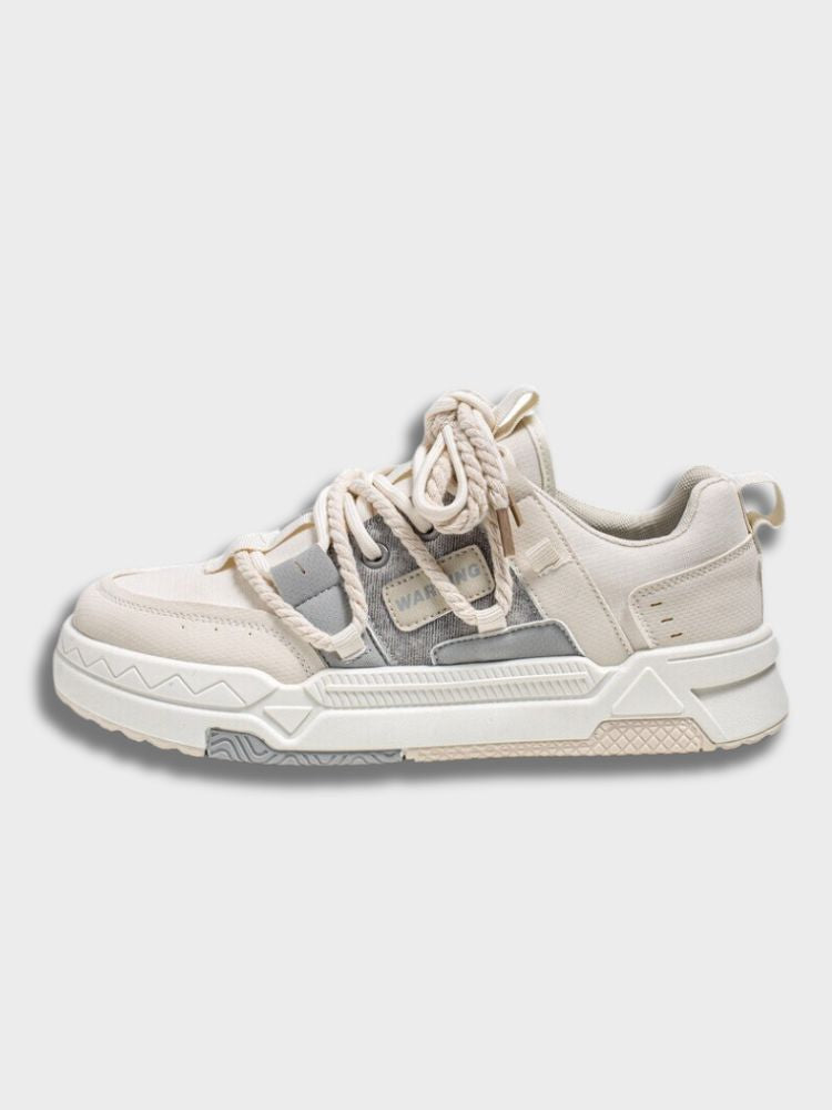 BEIGE AND GRAY CASUAL SNEAKERS FOR ALL-DAY WEAR
