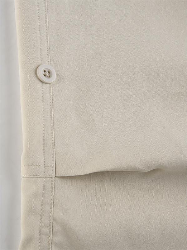 BEIGE BAGGY CARGO PANTS WITH RELAXED FIT FOR HIP POP STYLE