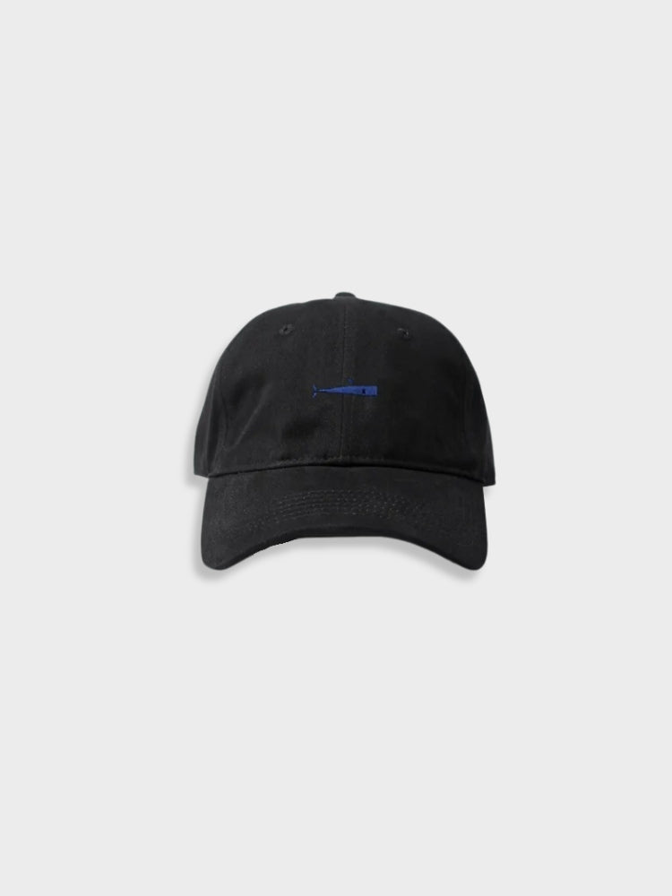 BEIGE BASEBALL CAP WITH BLUE WHALE - SIMPLE FISH CAP