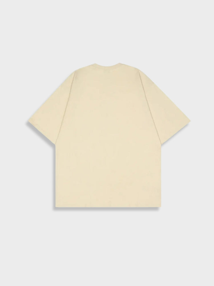 BEIGE T-SHIRT WITH THREE DOGS - STYLISH DOBERMAN TEE