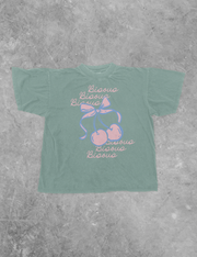 Underground Original Design: Bisous Bisous, Cherries Boxy Cotton T-Shirt