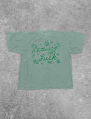 Underground Original Design: A Little Bit of Luck, St. Patty's Day Boxy Cotton TShirt
