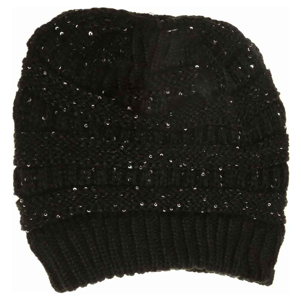 Sequin C.C Beanie Tail Beanie
