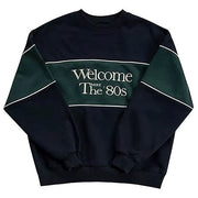 BLACK AND GREEN SWEATSHIRT CLASSIC ELEGANCE BLOUSE
