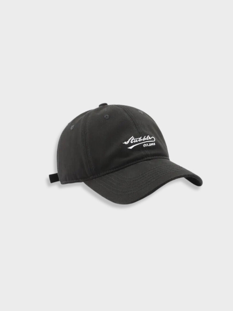 BLACK BASEBALL CAP STUBBER CAP FOR OUTDOOR ENTHUSIASTS