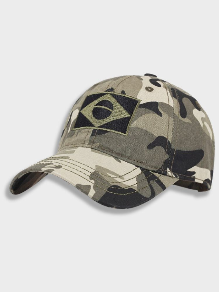 BLACK BASEBALL CAP WITH BRAZIL FLAG - STYLISH BRASIL CAP