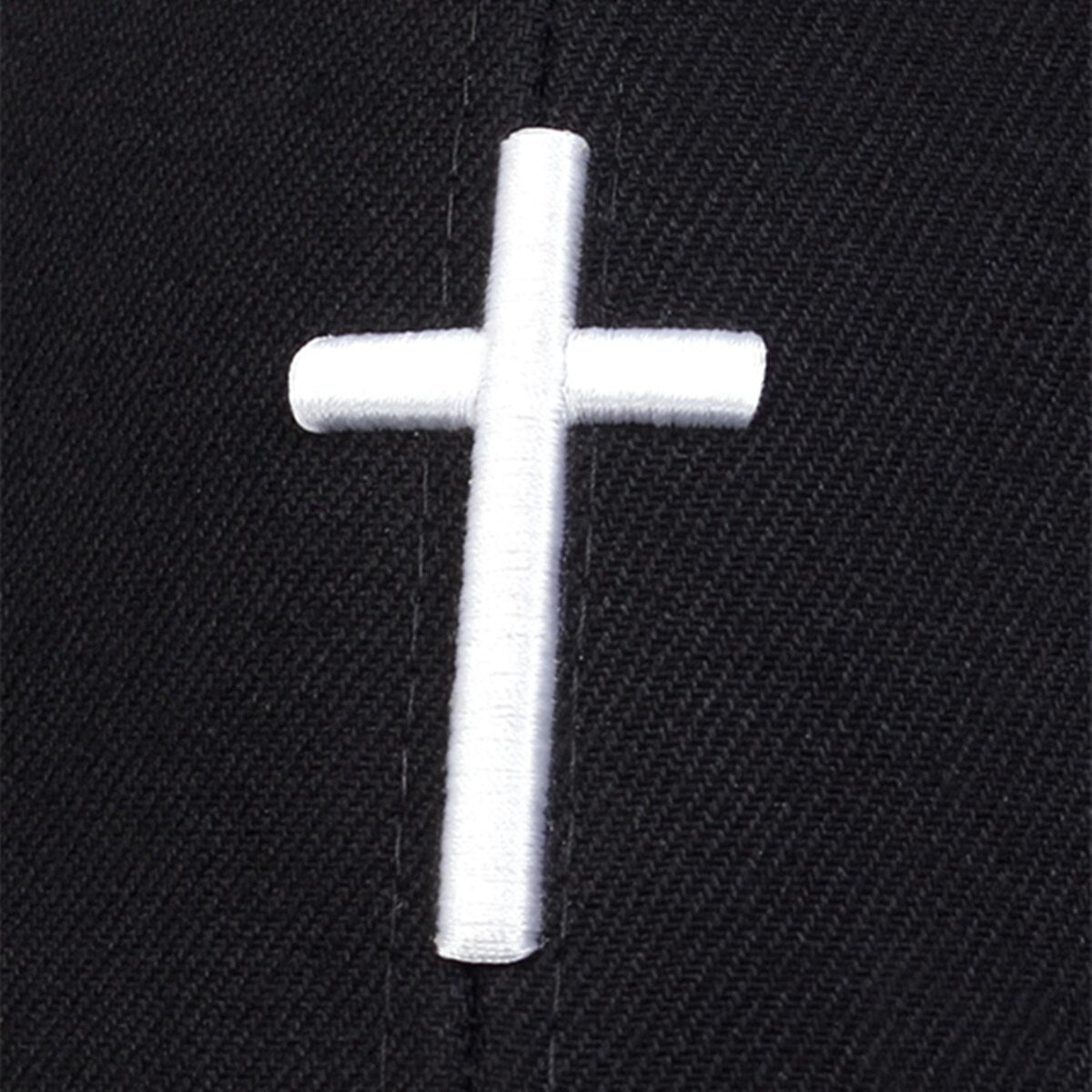 BLACK BASEBALL CAP WITH WHITE CROSS – SPIRITUS SANCTI CAP FOR ULTIMATE COMFORT