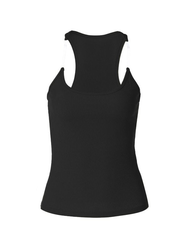 BLACK CAMI WITH TIE STRAPS - VINTAGE BLACK CAMI WITH TRANSPARENT STRAPS