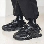 BLACK CHUNKY SNEAKERS CASUAL FOOTWEAR FOR EVERYDAY