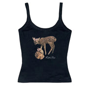 BLACK DEER PRINT TANK TOP FOR WOMEN