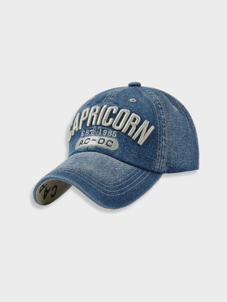 BLACK DENIM BASEBALL CAP FOR EVERYDAY WEAR - CAPICORN DENIM CAP