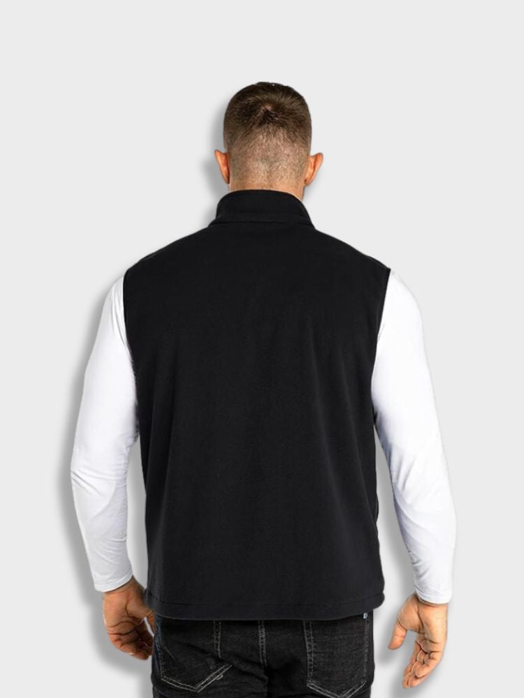 BLACK FLEECE VEST LIGHTWEIGHT SOFTSHELL BODYWARMER FOR OUTDOOR COMFORT