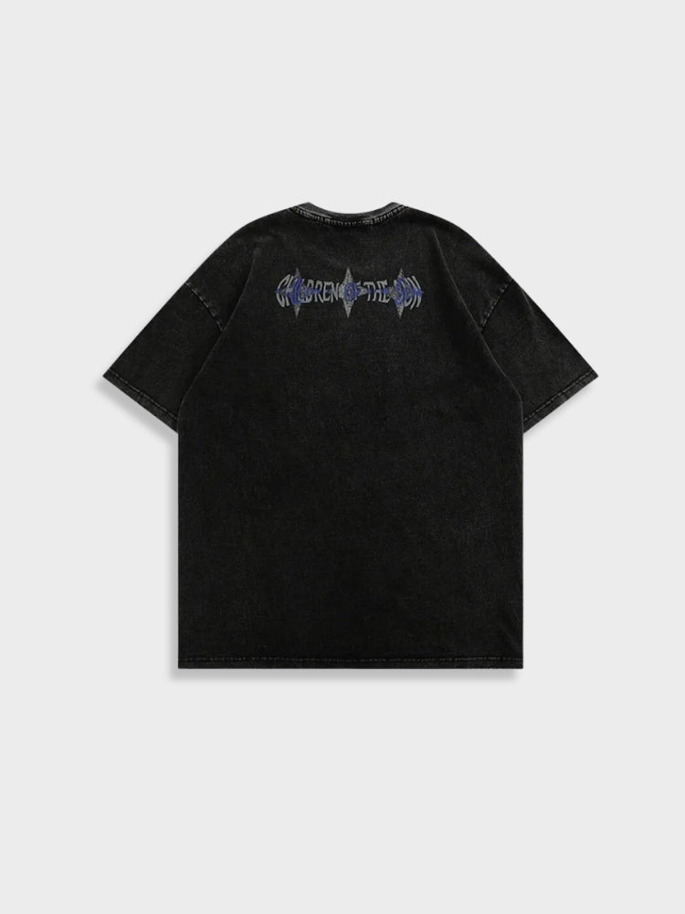 BLACK GRAPHIC T-SHIRT - REFLEXTION TEE