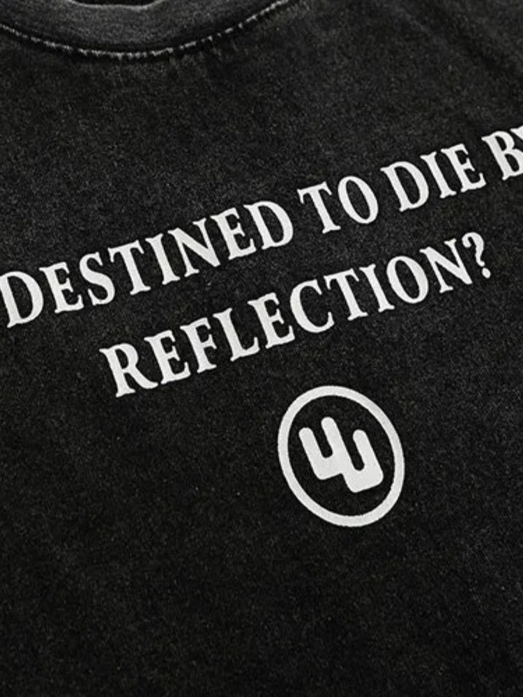 BLACK GRAPHIC T-SHIRT - REFLEXTION TEE