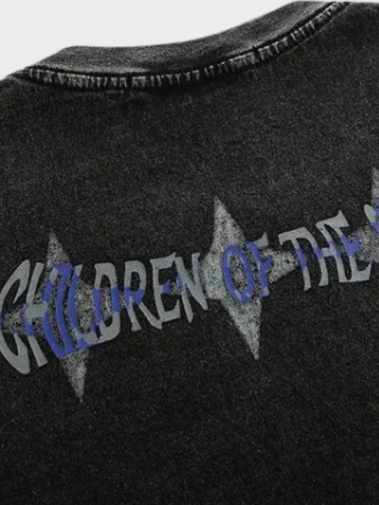 BLACK GRAPHIC T-SHIRT - REFLEXTION TEE