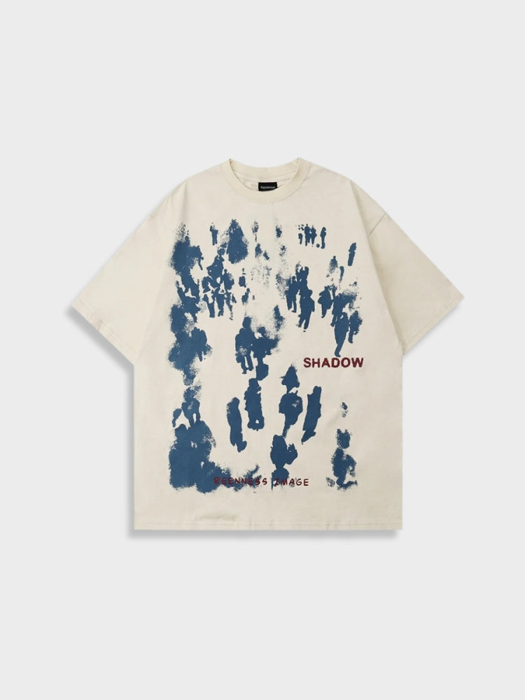 BLACK GRAPHIC T-SHIRT SHADOW TEE WITH MOISTURE-WICKING FABRIC