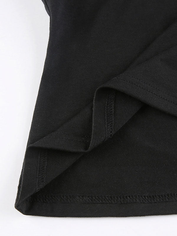 BLACK HALTER CAMI WITH BELT DETAIL AND DURABLE BUCKLE