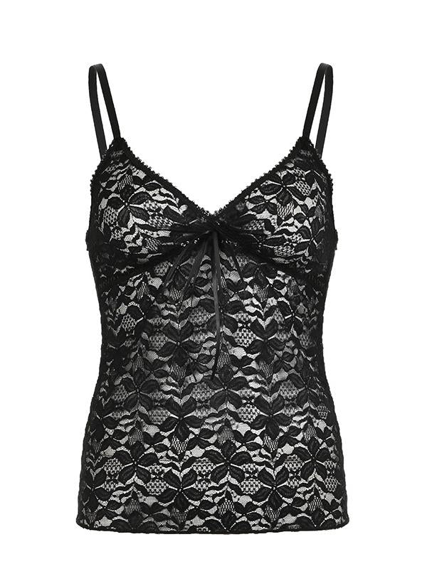 BLACK LACE CAMISOLE TOP - VERSATILE CAMI FOR EFFORTLESS STYLE