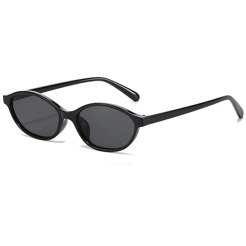 BLACK OVAL SUNGLASSES SEDUCTION SLIM