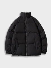 BLACK PUFFER JACKET FOR HARSH WEATHER PROTECTION AND WARMTH