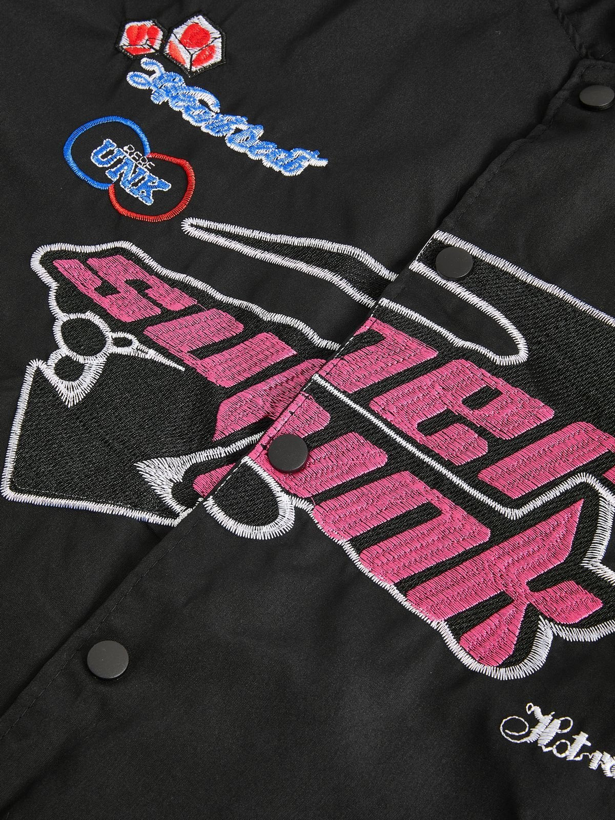 BLACK RACING-STYLE JACKET VINTAGE PUNK CASUAL VINTAGE SUITABLE FOR ALL SEASONS