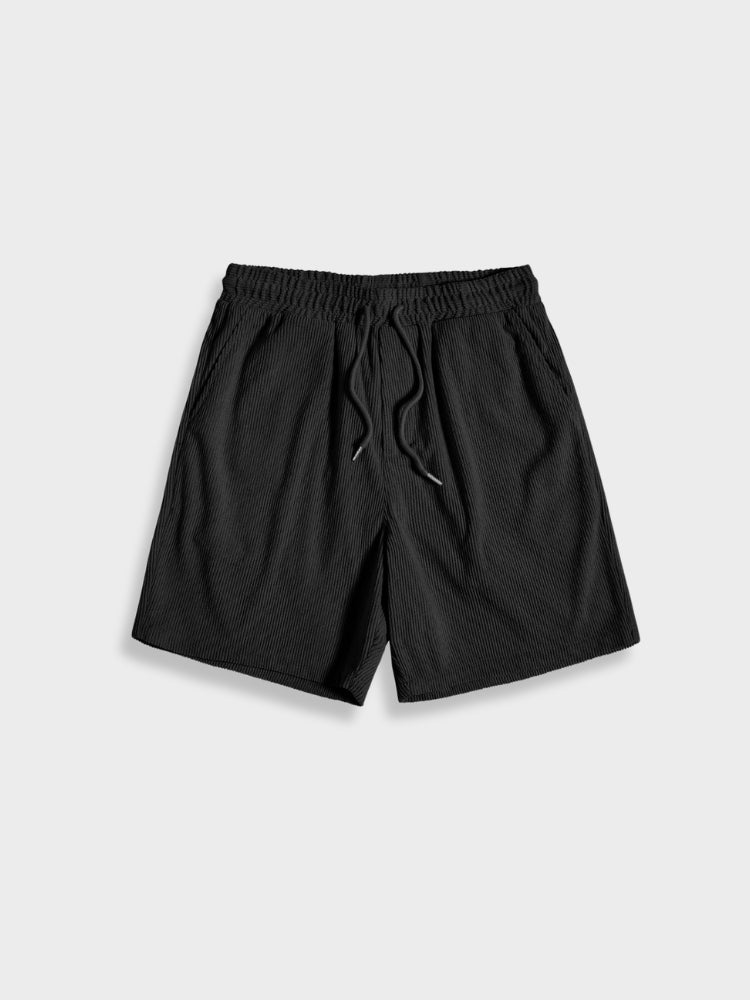 BLACK SHIRT AND SHORTS OUTFIT WITH ACCESSORIES