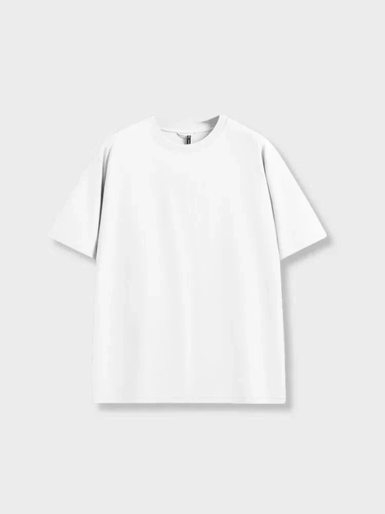 BLACK SHORT-SLEEVED T-SHIRT WITH QUICK-DRY STREETWEAR COMFORT