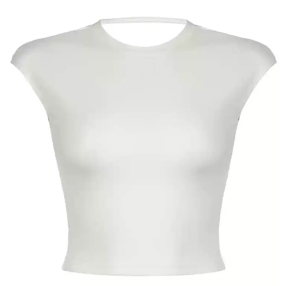 BLACK SLEEVELESS CROP TOP BUST MEASUREMENT COMFORTABLE FIT