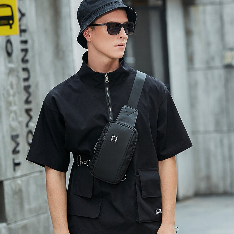 BLACK SLING BAG WITH ADJUSTABLE STRAP - STYLISH CROSSBODY BAG